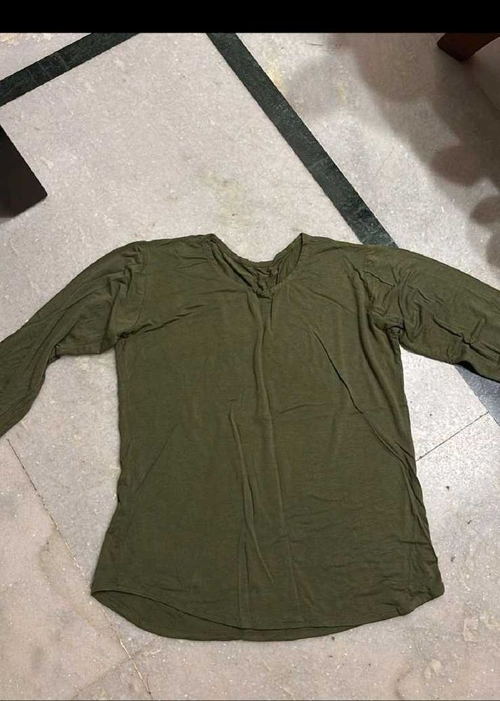 Olive Green Casual Tee