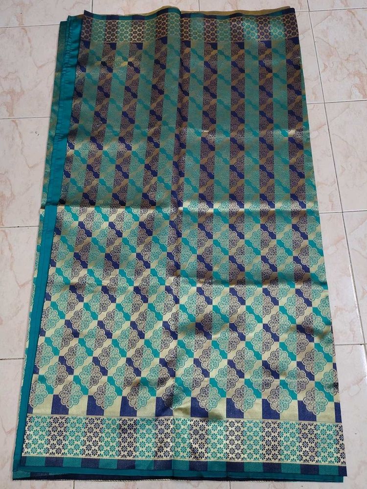 Beautiful Teal &amp; Blue Saree