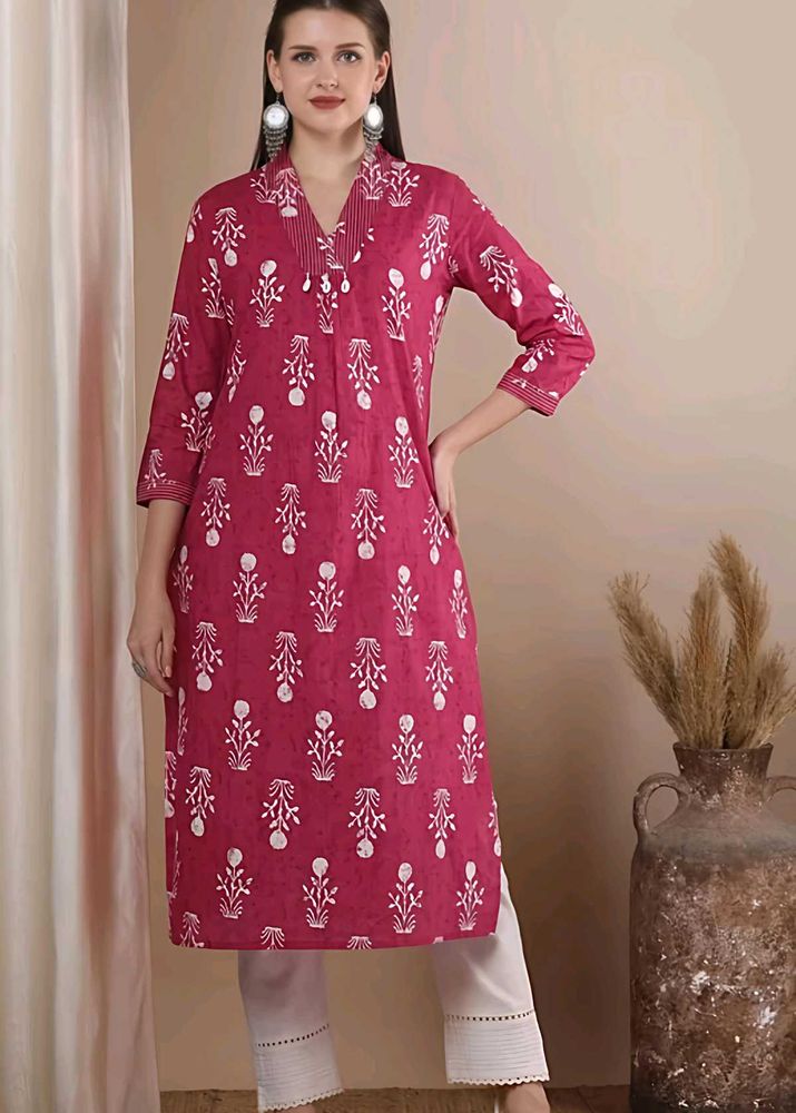💕 Rose Pink Kurti