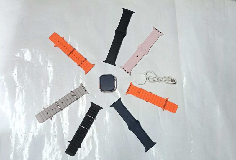 luxury Ultra T800 big display Smart watch 7 straps