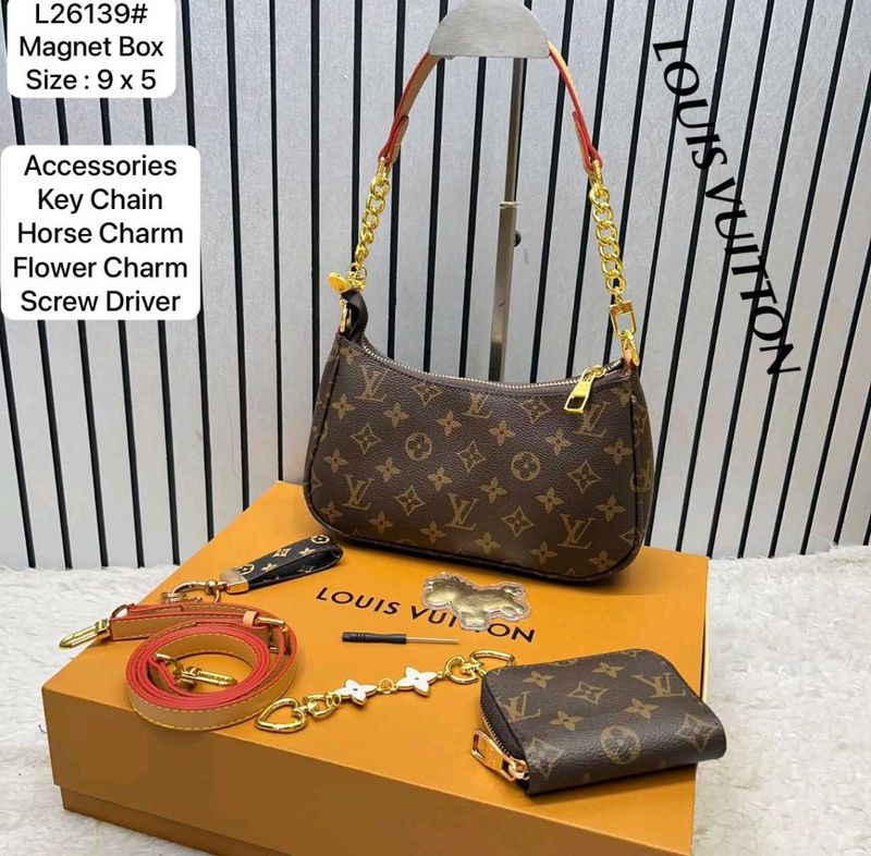 *Lv Monogram Shoulder bag**Gift Set With Magnetic