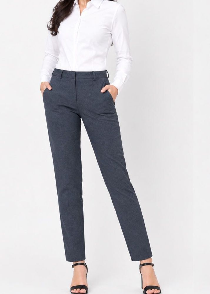 Women's Slim Fit formal blue Trousers
