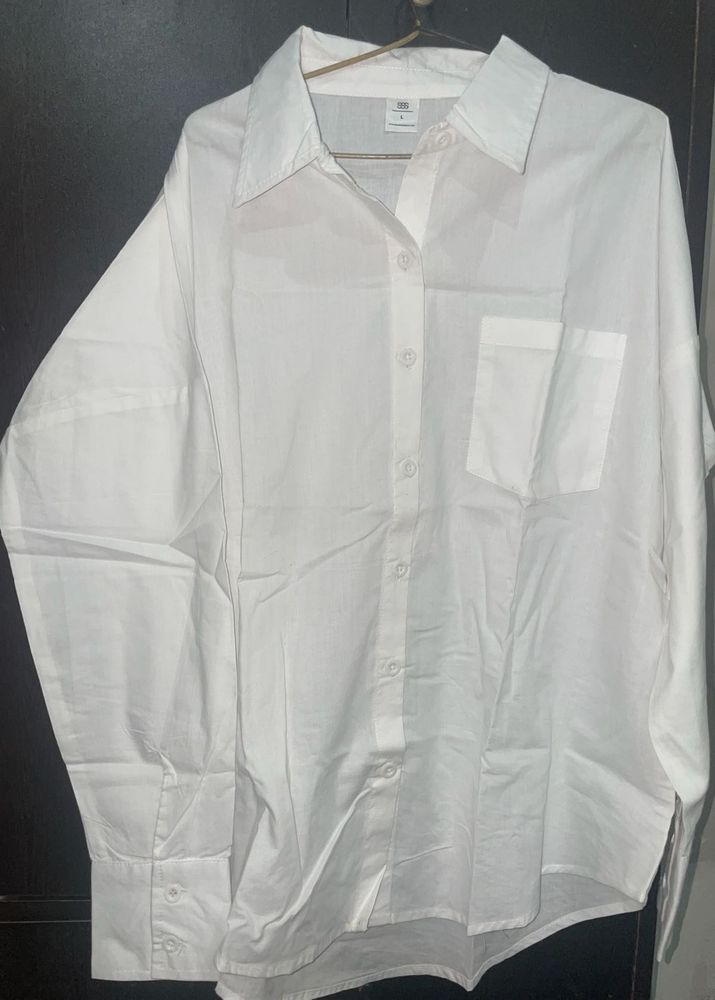 Classic White Button-Down Shirt