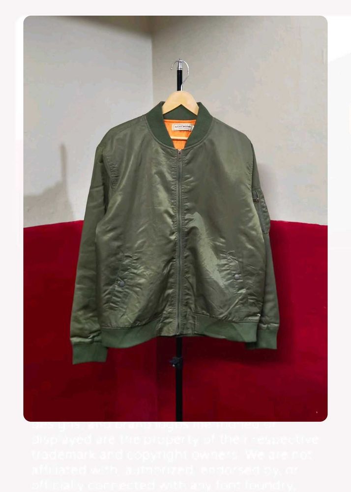 Men's Olive Green Bomber Jacket