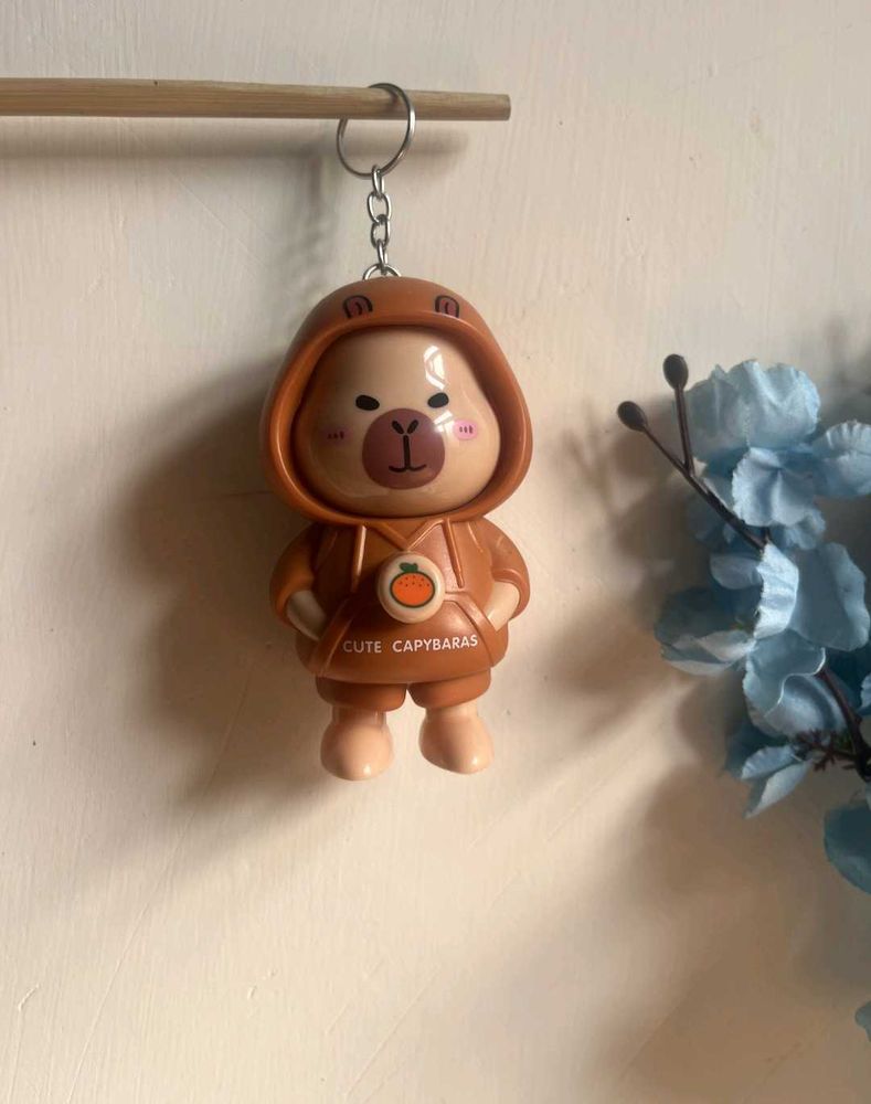 Cute Capybara Keychain Accessory