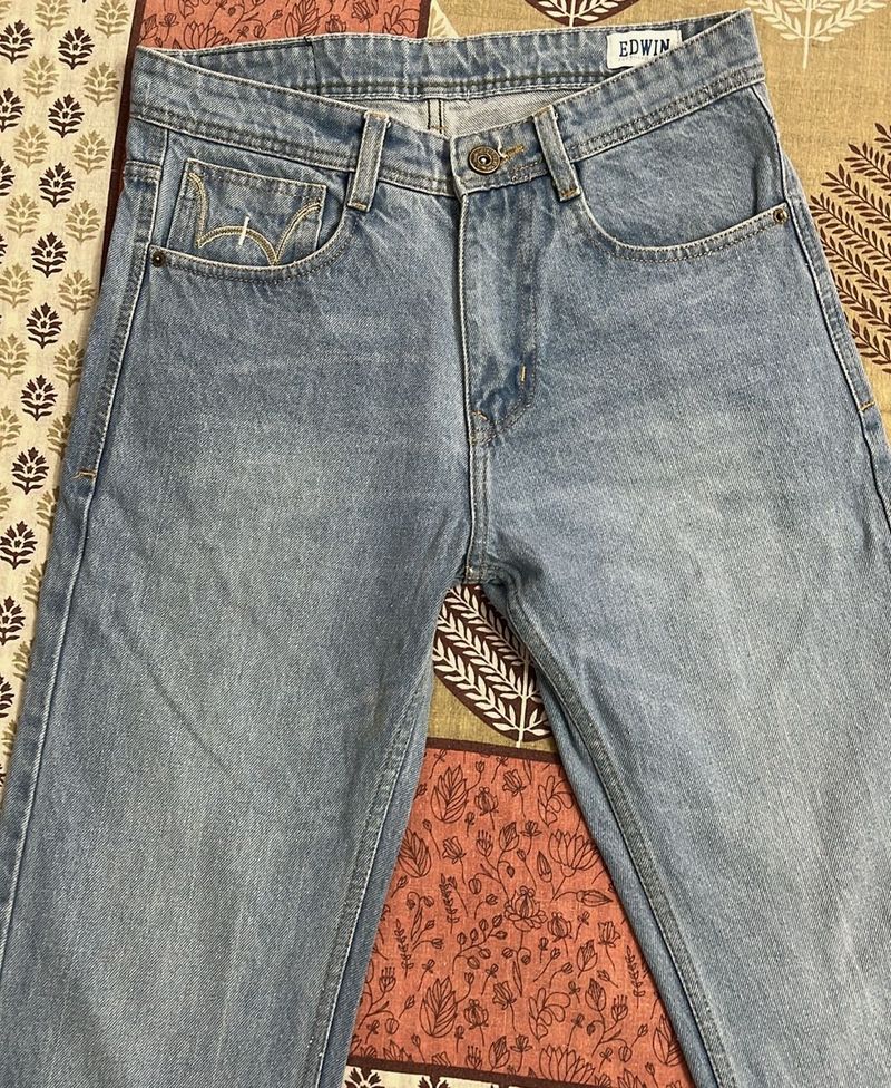 Classic Light Wash Denim Jeans