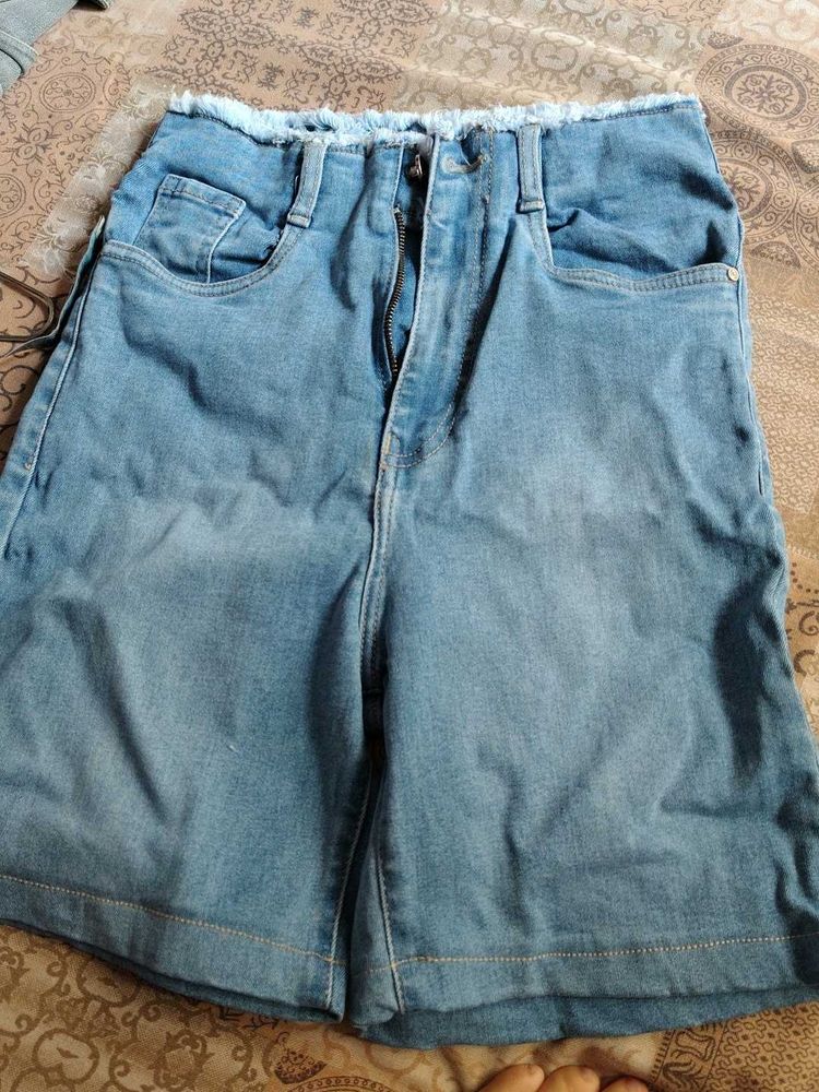 Light Wash Denim Shorts