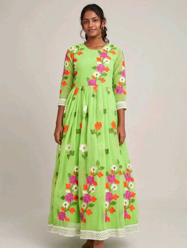 Vibrant Floral Print Maxi Gown