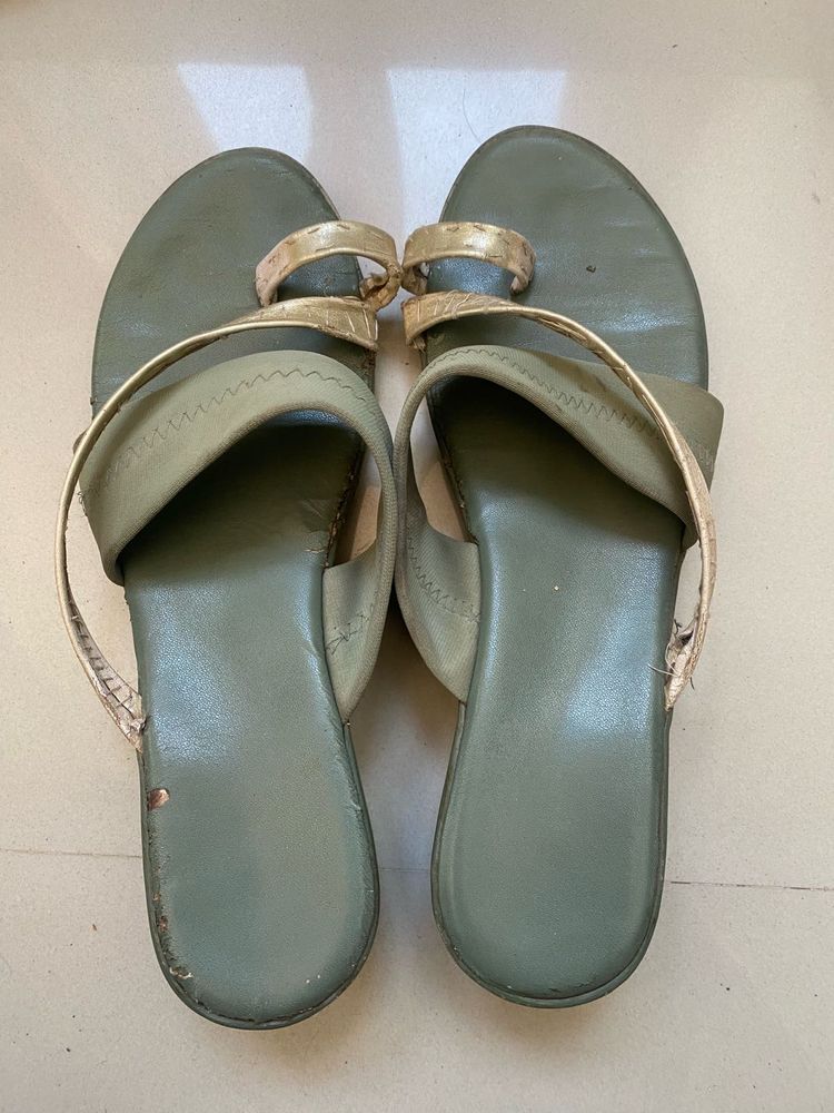 Stylish Olive Green  Sandals