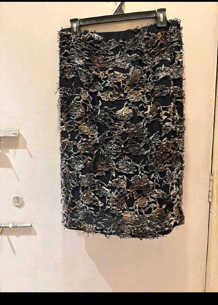 Unique Textured Mini Skirt