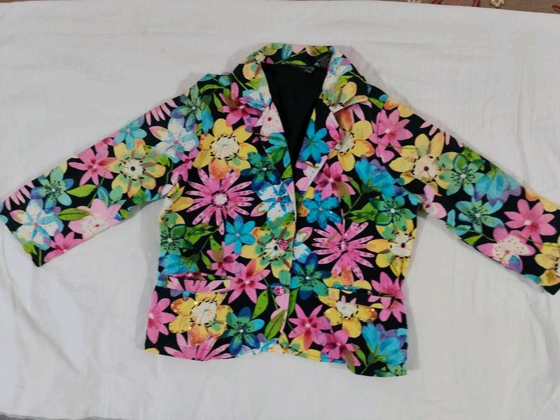 Floral Print Blazer