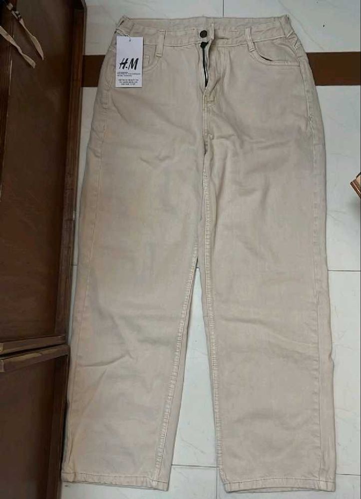 H&amp;M Beige Wide Leg Pants