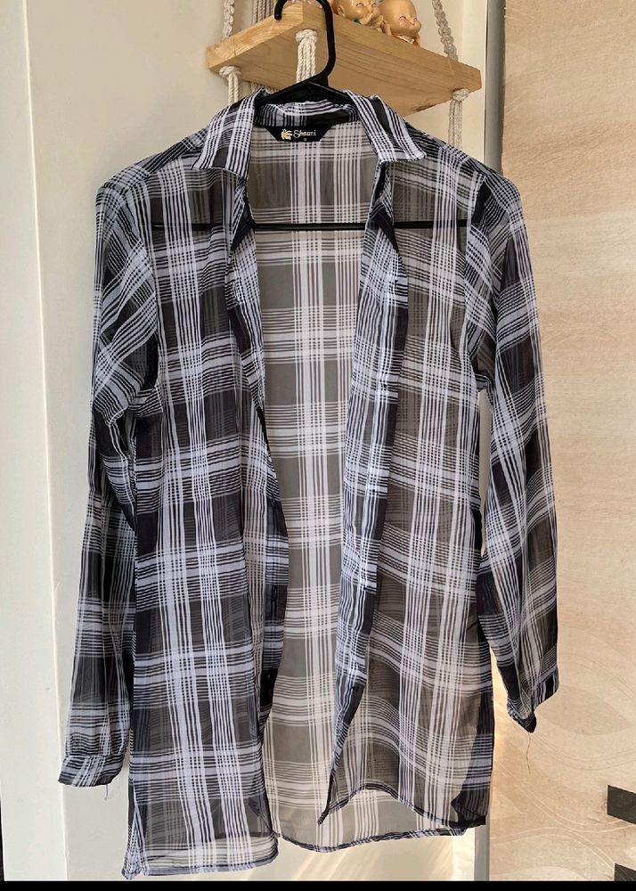 Black &amp; White Checked Shirt
