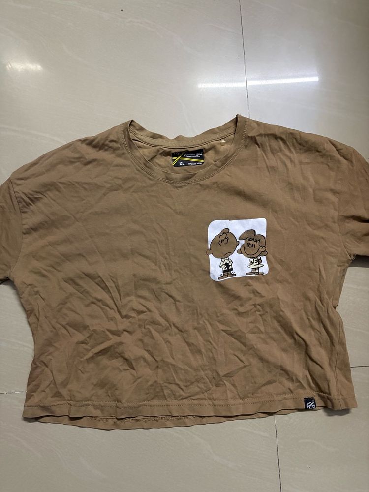 Cute Cartoon Pocket Crop tee