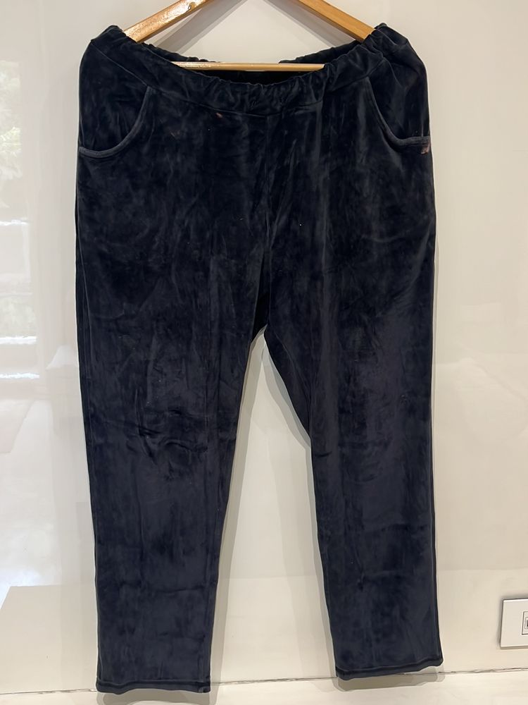 Black Velvet Hooded Tracksuit