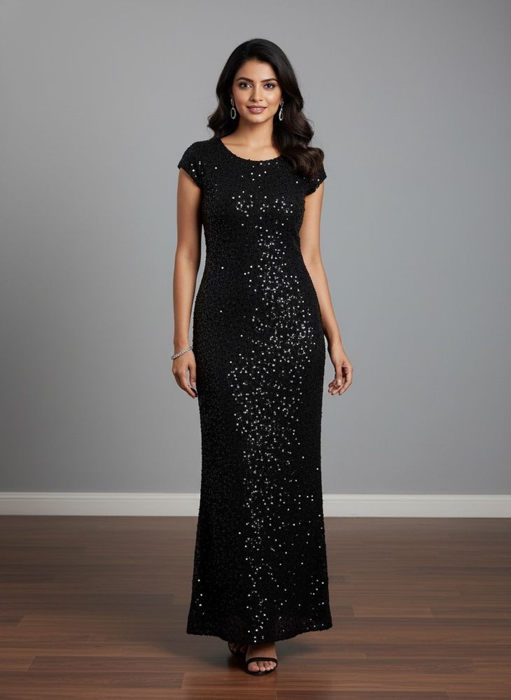 Sparkly Black Evening Dress