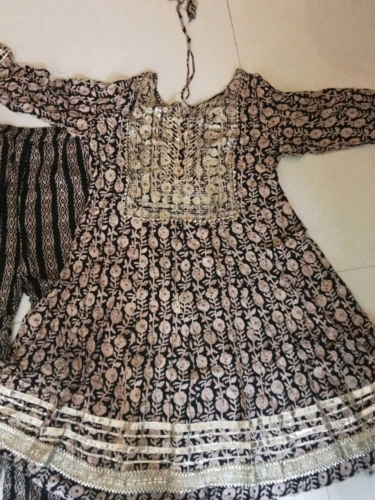 Designer Printed Kurta with Pants