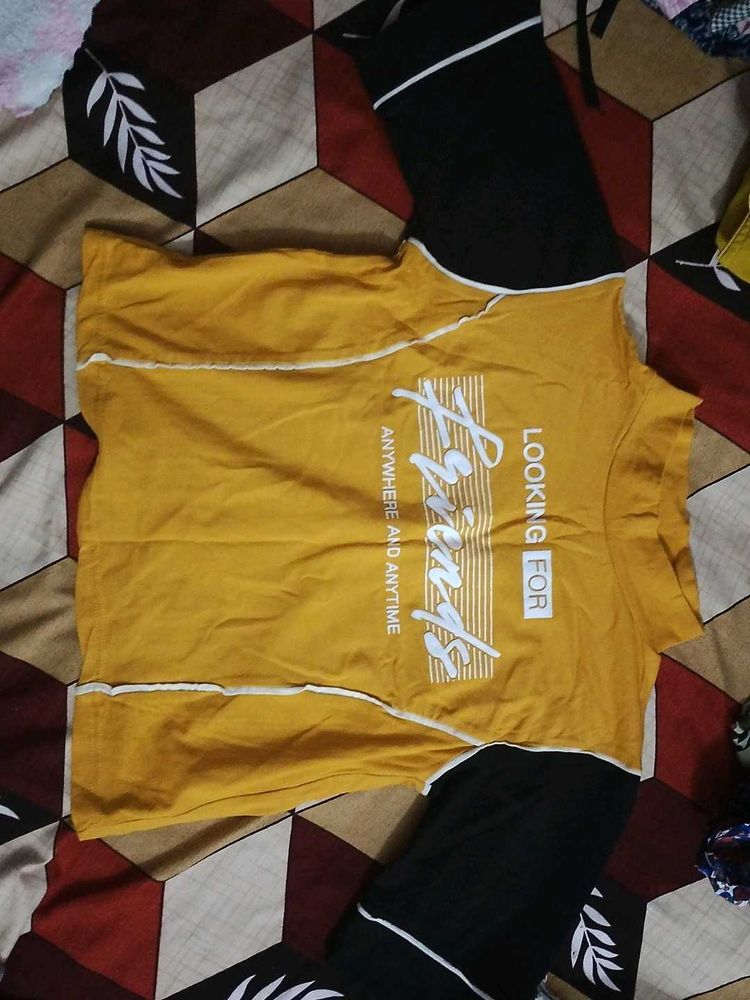 Yellow Graphic Print T-Shirt