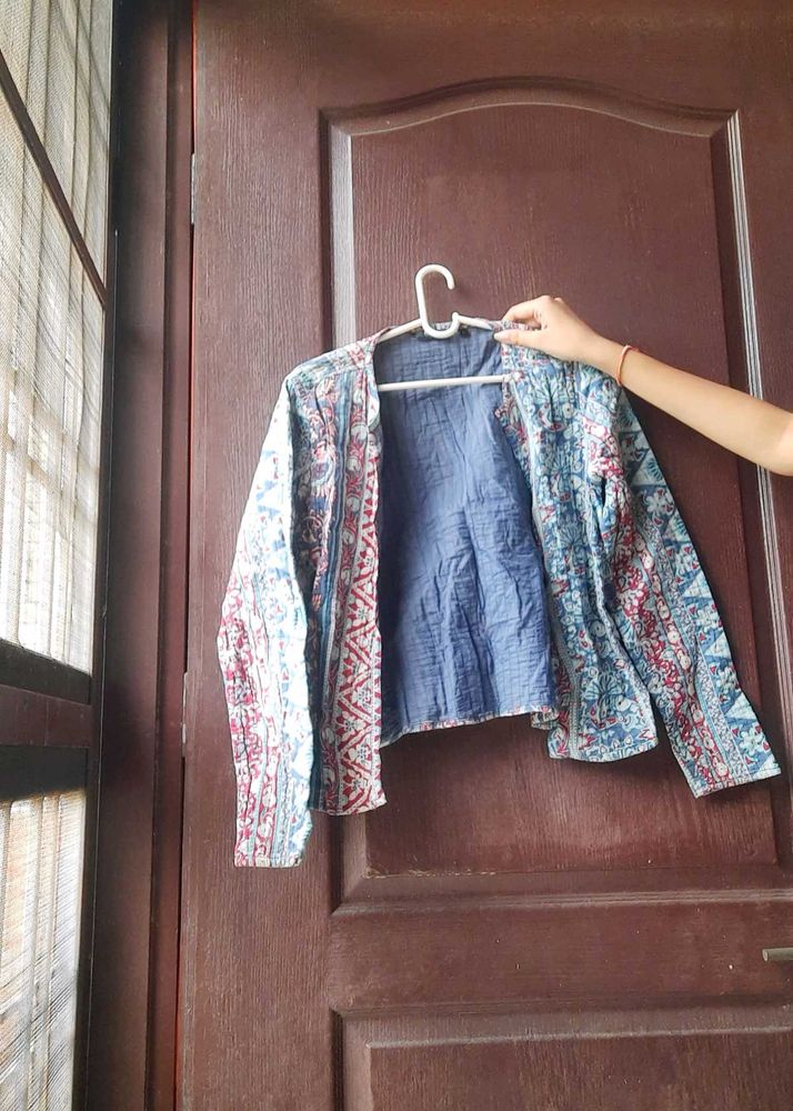 Boho Block Print Kimono Jacket