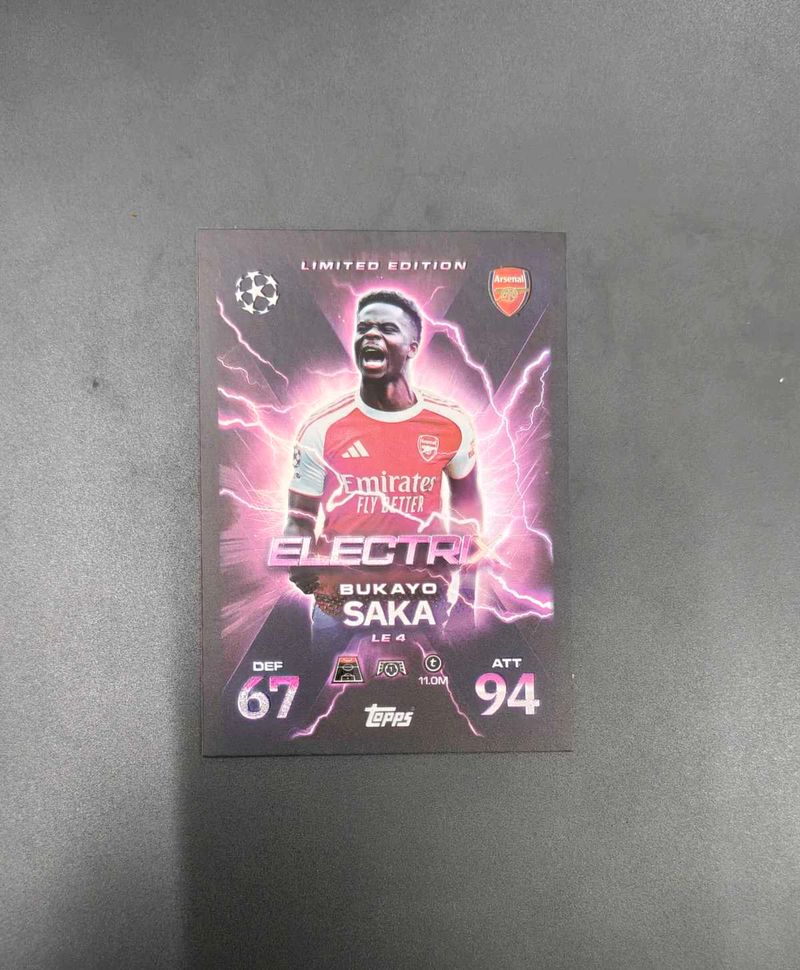 Bukayo Saka Limited Edition Football Card