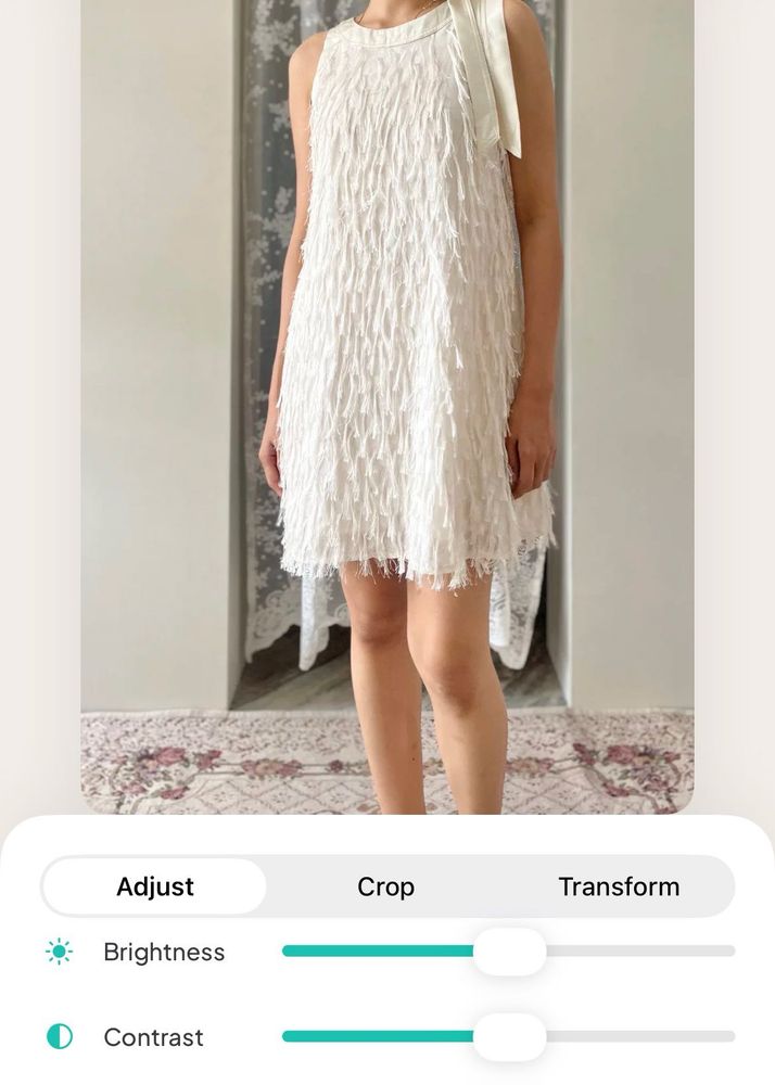 white fringe dress