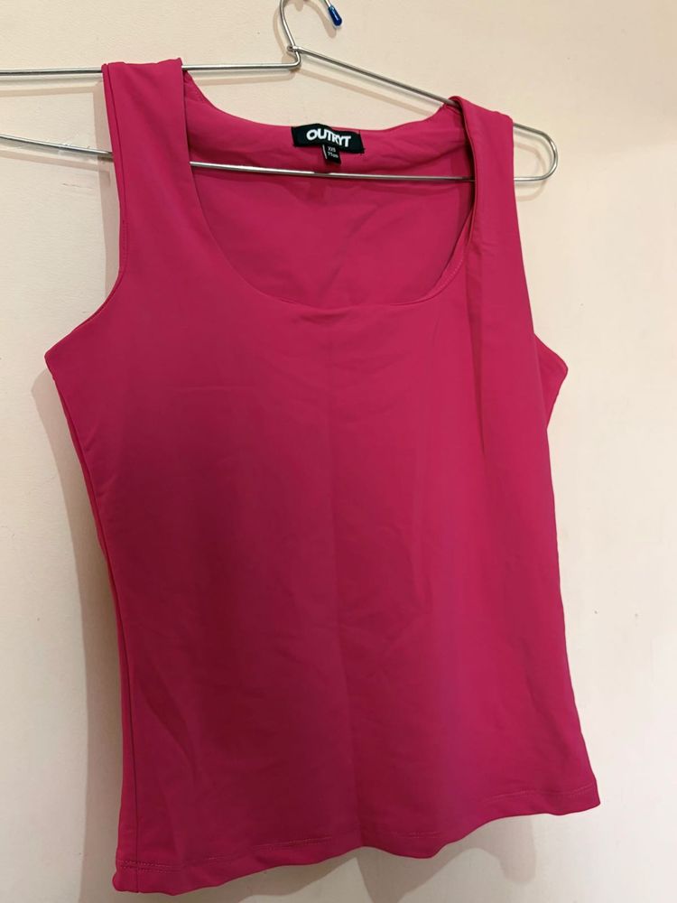 Vibrant Pink Sleeveless Top