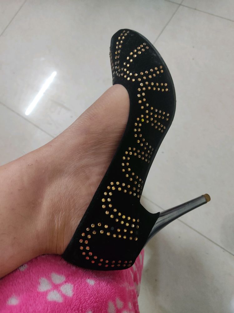 Starry Night Black Heels
