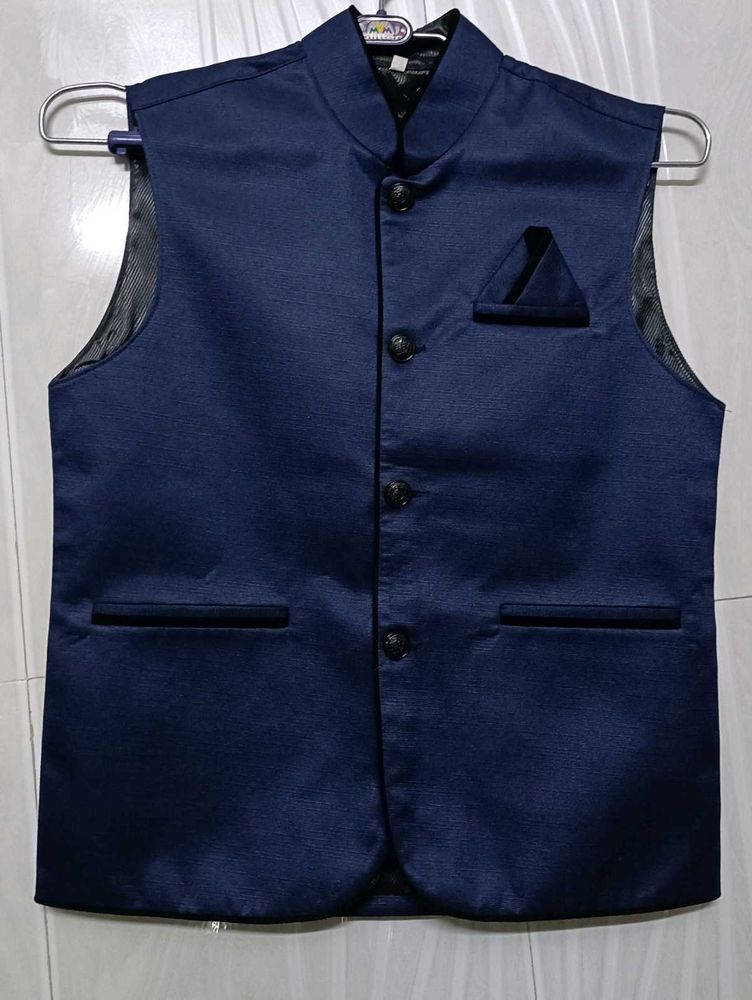 Classic Navy Blue Nehru Jacket