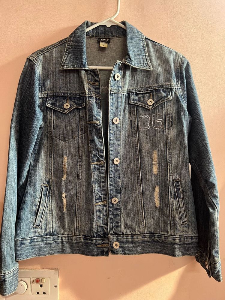 vintage Dolce &amp; Gabbana embellished denim jacket