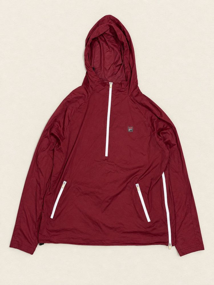 Fila Maroon Anorak Track Performance Jacket