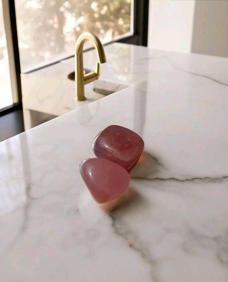 2 Piece Rose Quartz Crystal Tumbles