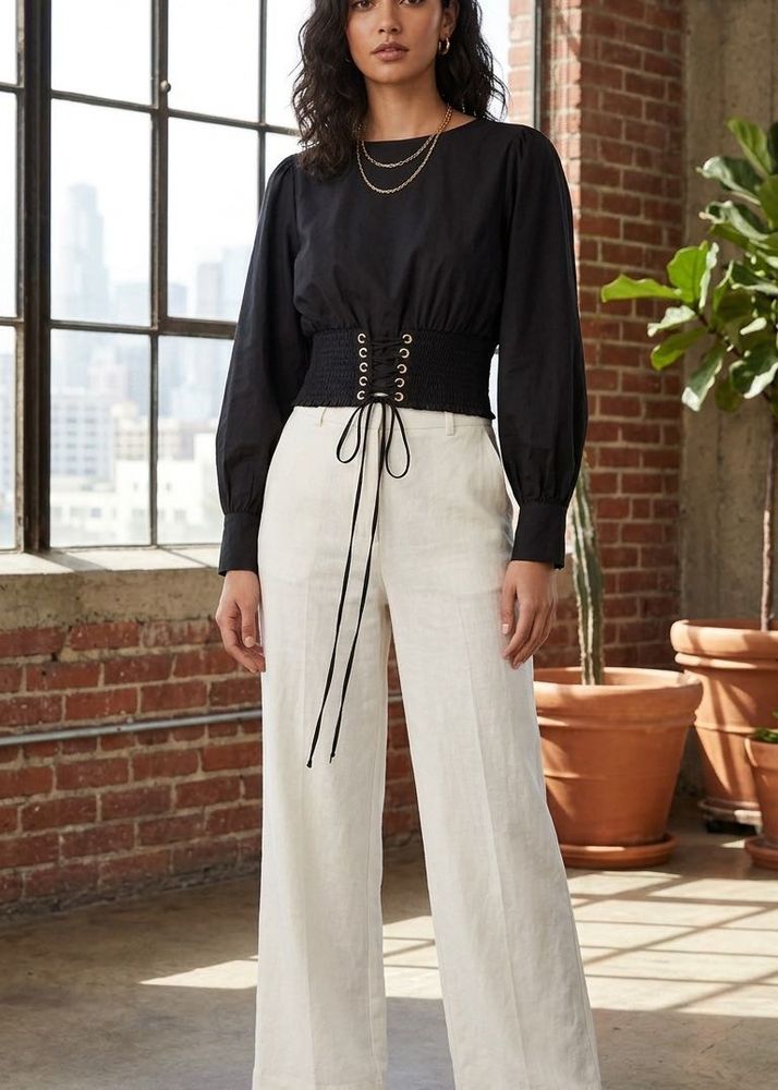 Chic Black Corset Top