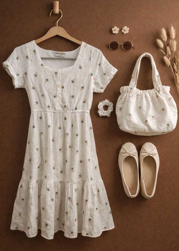 Cute Floral Print Summer Dress