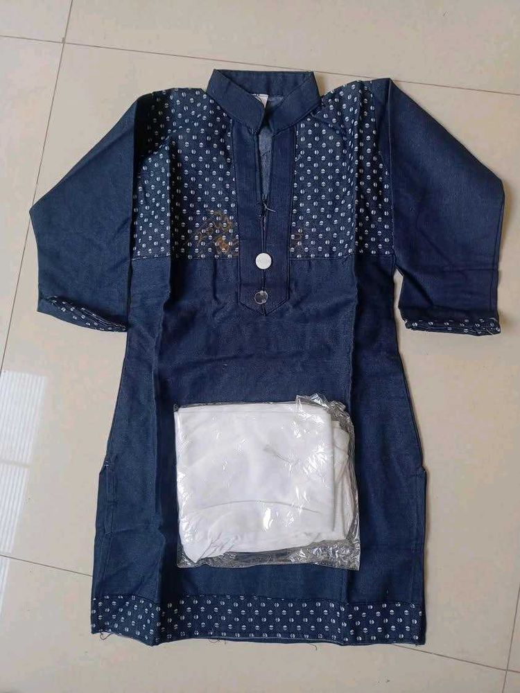Denim Kurta Set