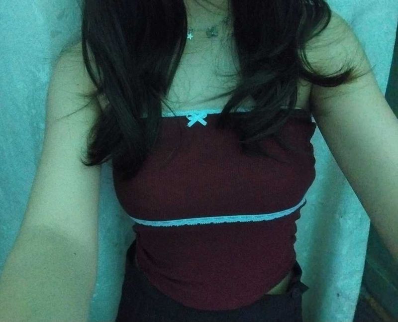 Cute Burgundy Tube Top