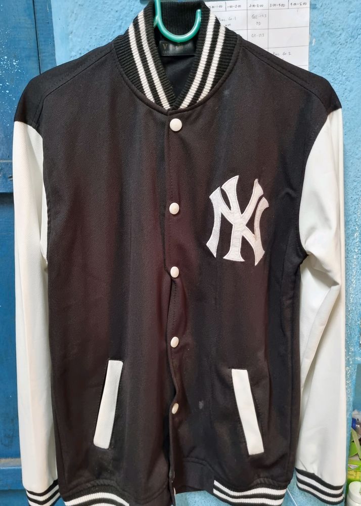 Black &amp; White Varsity Jacket || Size- "M"