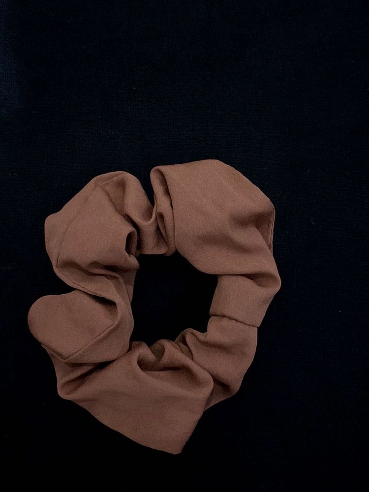 Brick-Brown Hair Scrunchie
