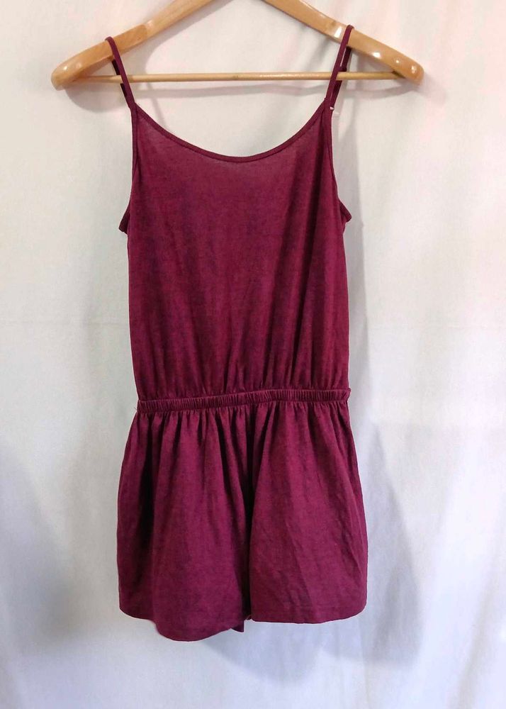 Maroon Romper excellent condition  Fit For S/M