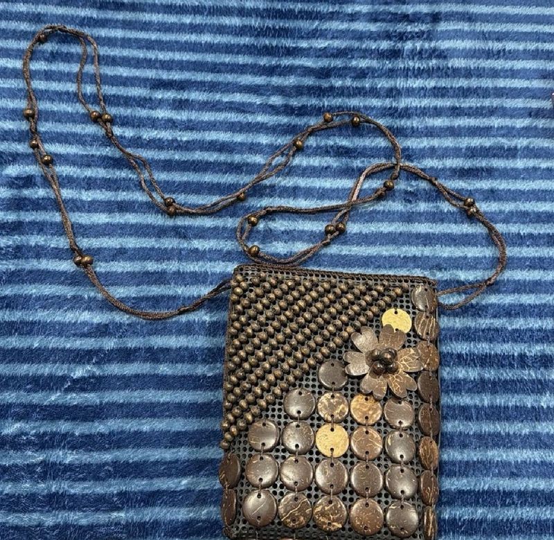 Unique Beaded Clutch Bag with Floral Design