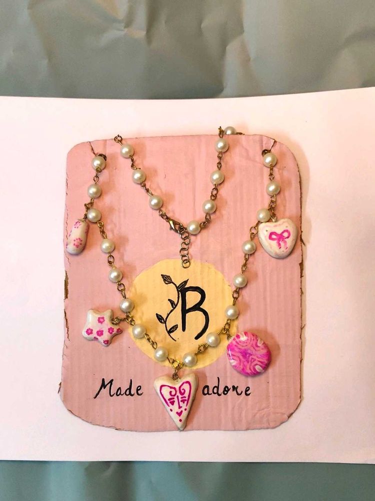 Charming Beaded Necklace with Charms