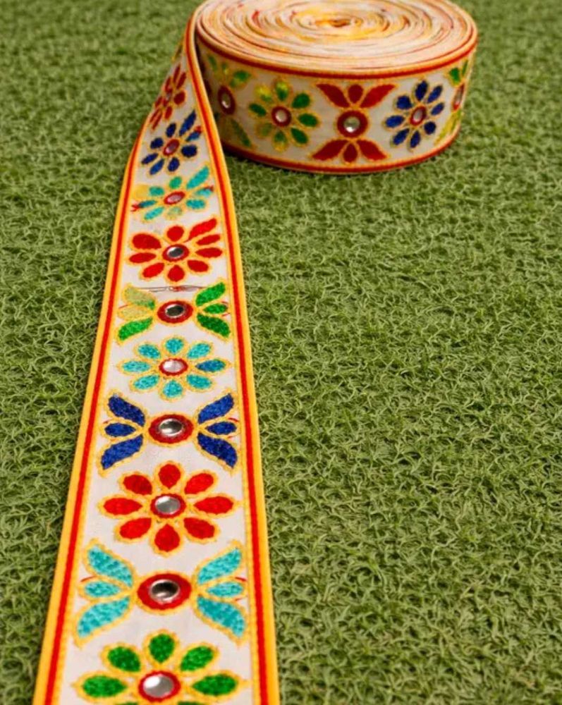 9 metre Mirror Work Border Trim lace