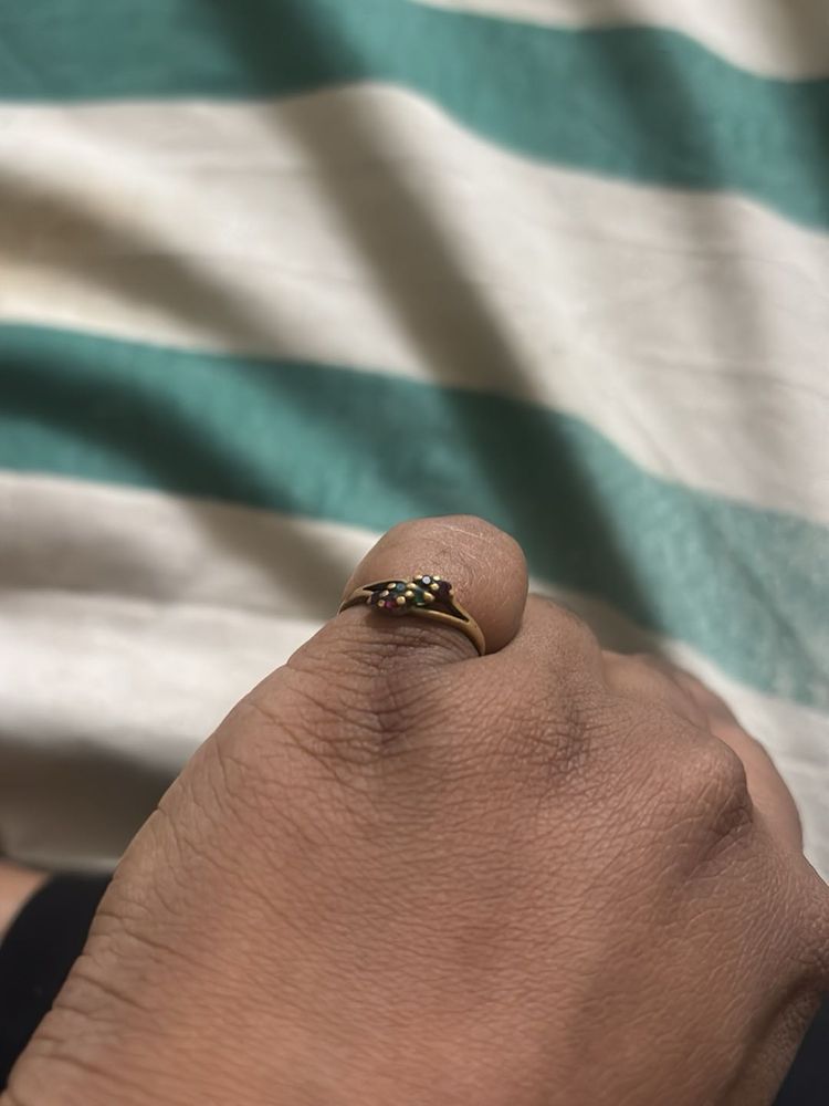 Impon Delicate Floral Ring with Stones