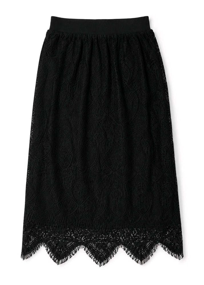 Elegant Black Lace Skirt