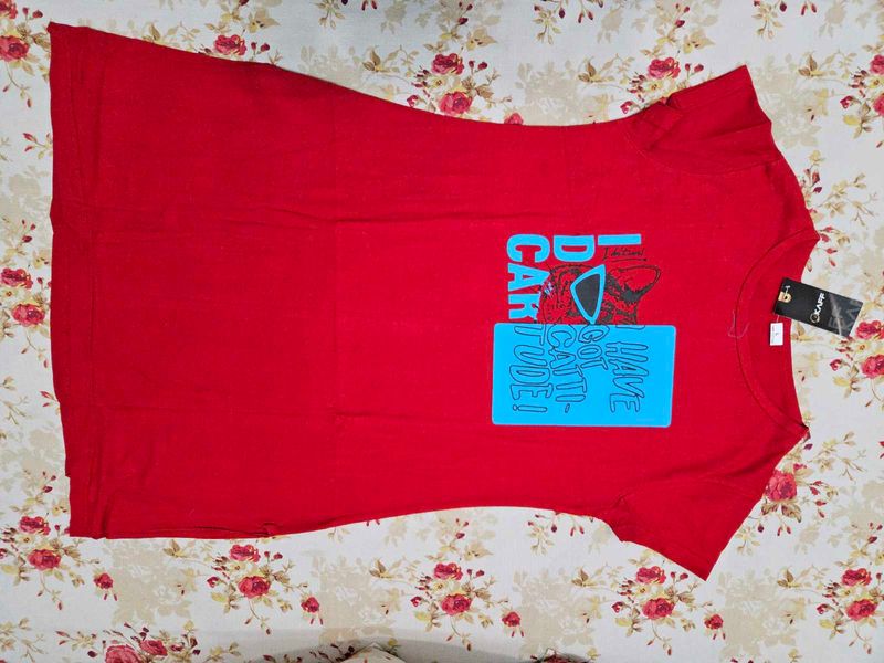 Red Long top/Night shirt