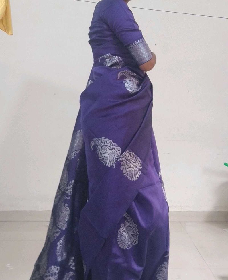 Purple Silk Saree