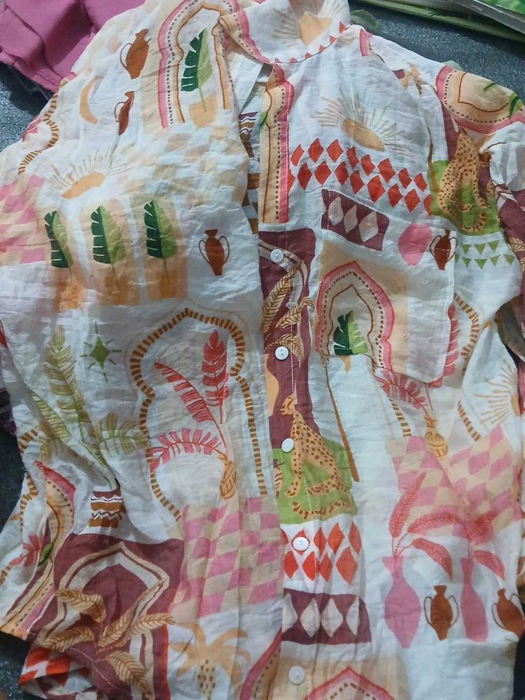 Unique Printed Button-Up Shirt