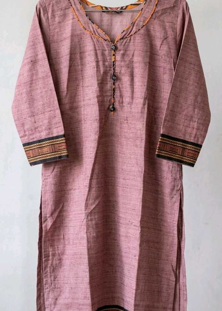 Elegant Pink Cotton Kurta set