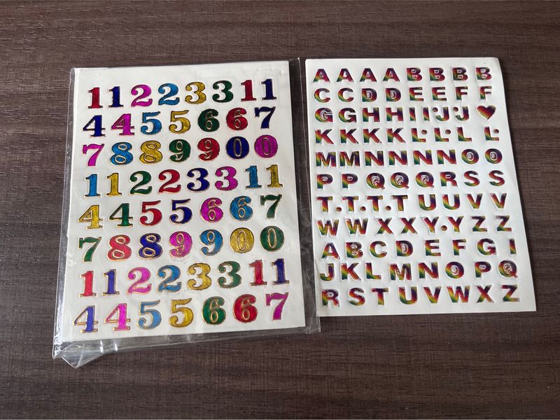 Alphabet &amp; Numerical Stickers