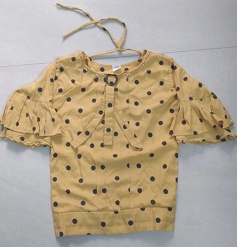 Stylish Polka Dot Top