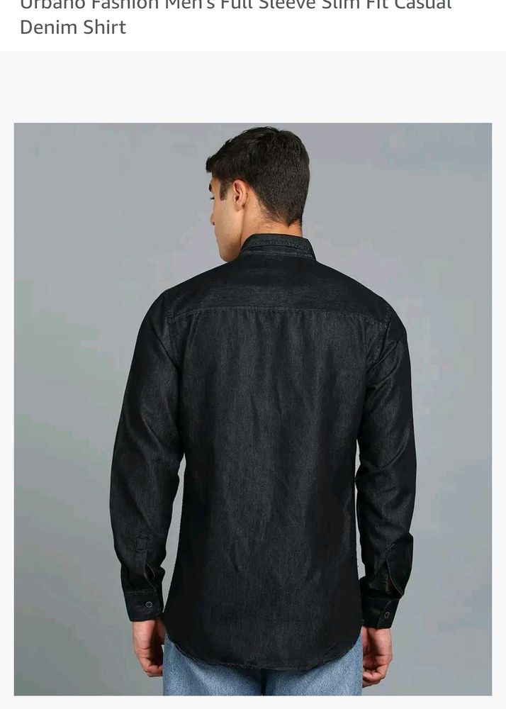 CARBONN CLOTH Men's Dark Wash Denim Shirt